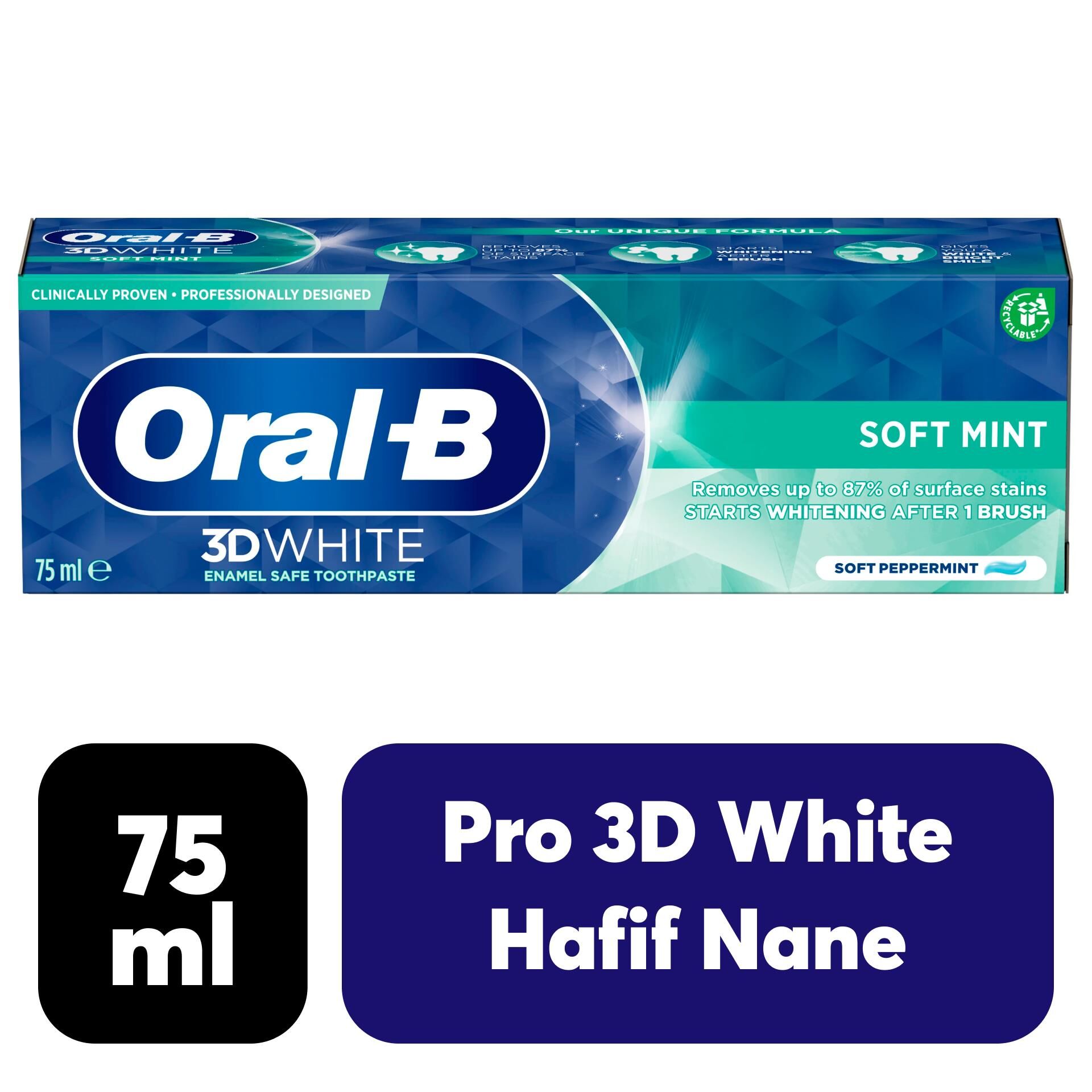 Diş Macunu Oral-B 75 ml Pro 3D White Nane