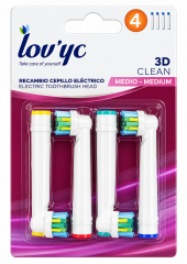 Lovyc Clean Elektirikli Diş Fırçası Yedeği 4 Lü