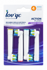 Lovyc Floss Elektirikli Diş Fırçası Yedeği 4 Lü