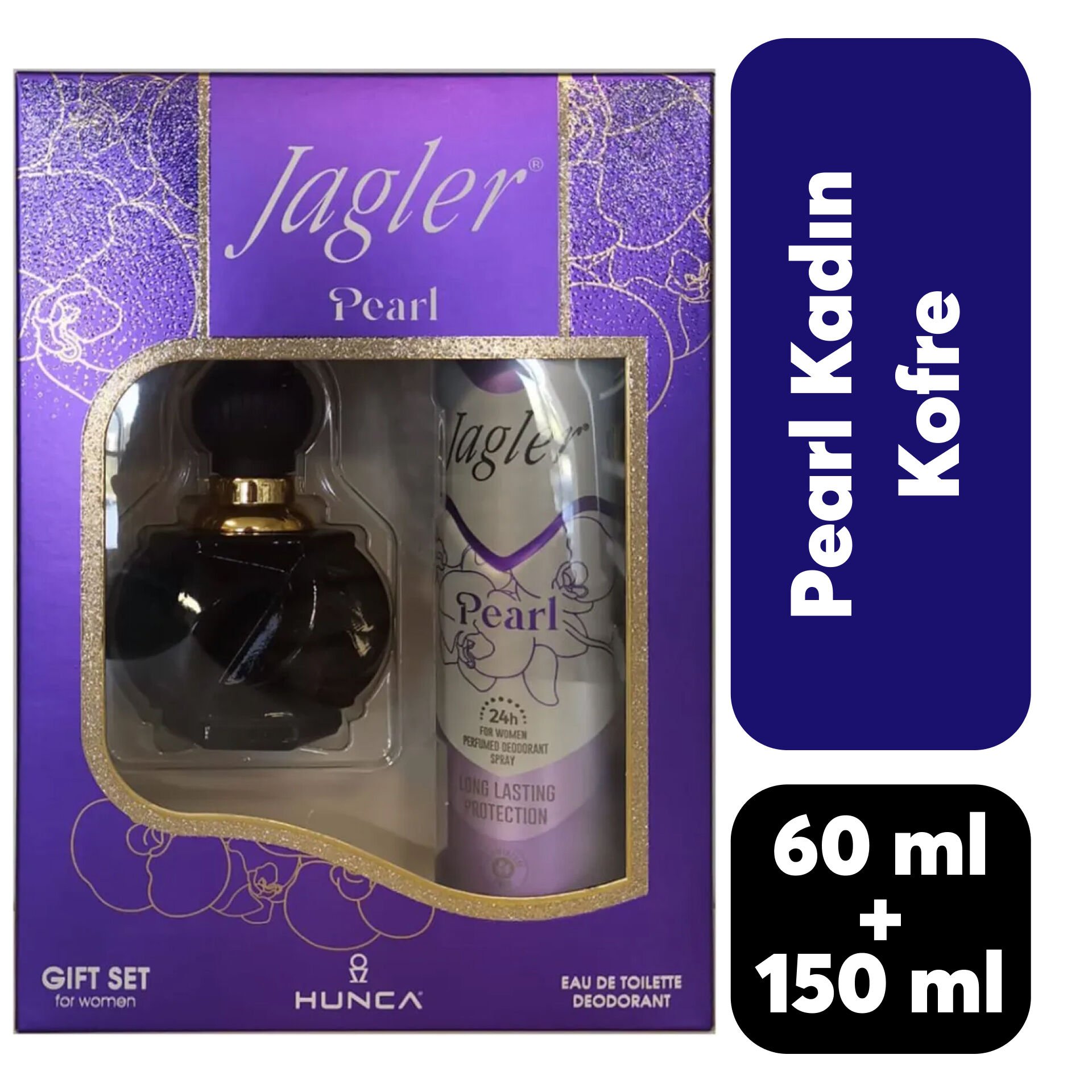 Kofre Kadın Jagler Parfüm 60 ml + Deodorant 150 ml Pearl