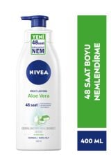 Nivea Aloe Vera Nemlendirici Losyon 400 ml, Ferahlatıcı,Hyaluron, Normal,Kuru Cilt