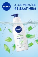 Nivea Aloe Vera Nemlendirici Losyon 400 ml, Ferahlatıcı,Hyaluron, Normal,Kuru Cilt
