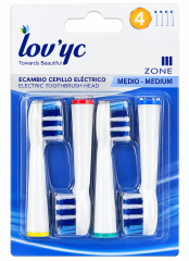 Lovyc Trlzone Elektirik Diş Fırçası Yedeği 4 Lü
