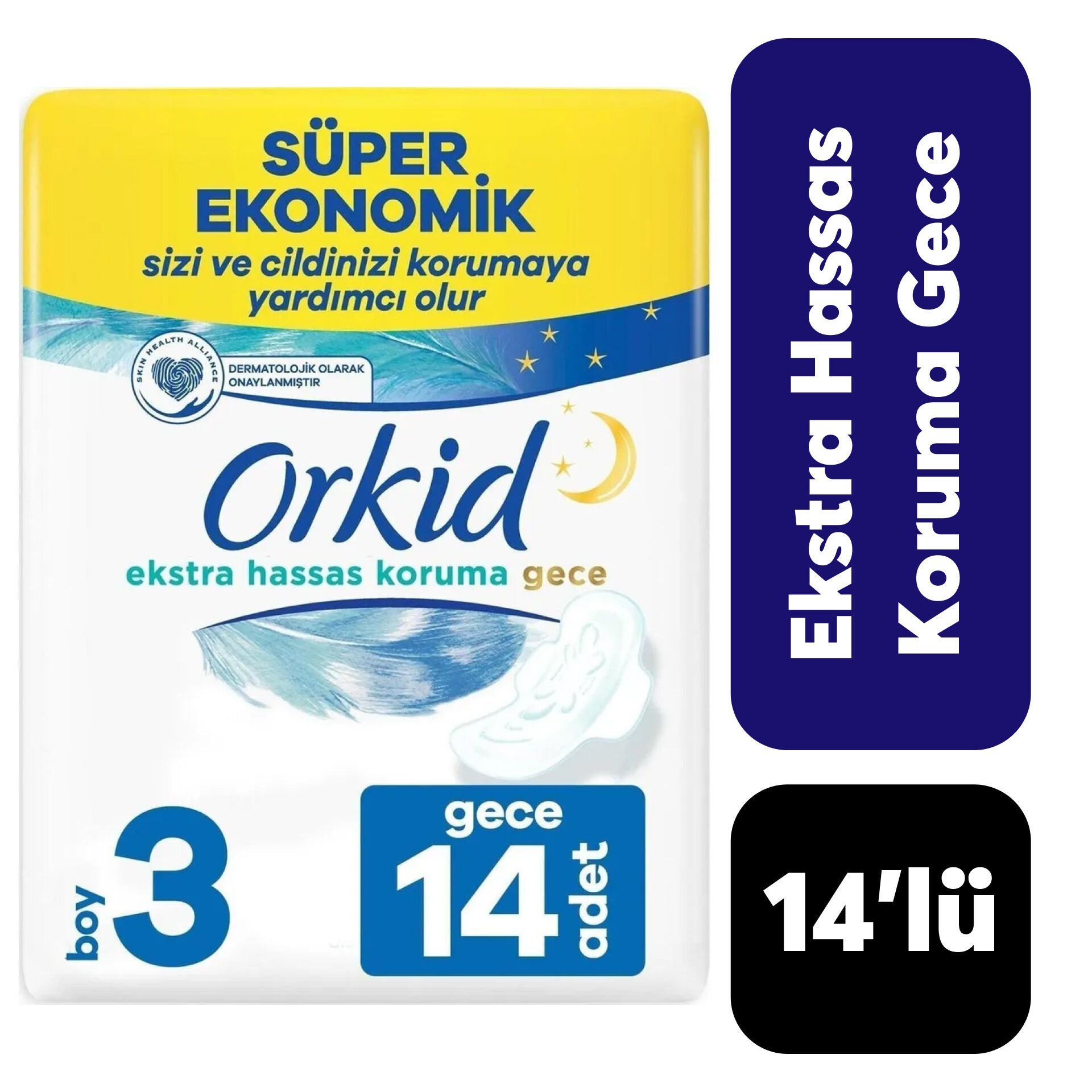 Orkid Ped Ultra 4’lü Ekstra Hassas Koruma Gece 14’lü