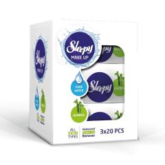 Makyaj Temizleme Mendili Sleepy 3x20'li Bamboo