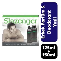 Set Slazenger Erkek Parfüm 125 ml + Deodorant 150 ml Yeşil