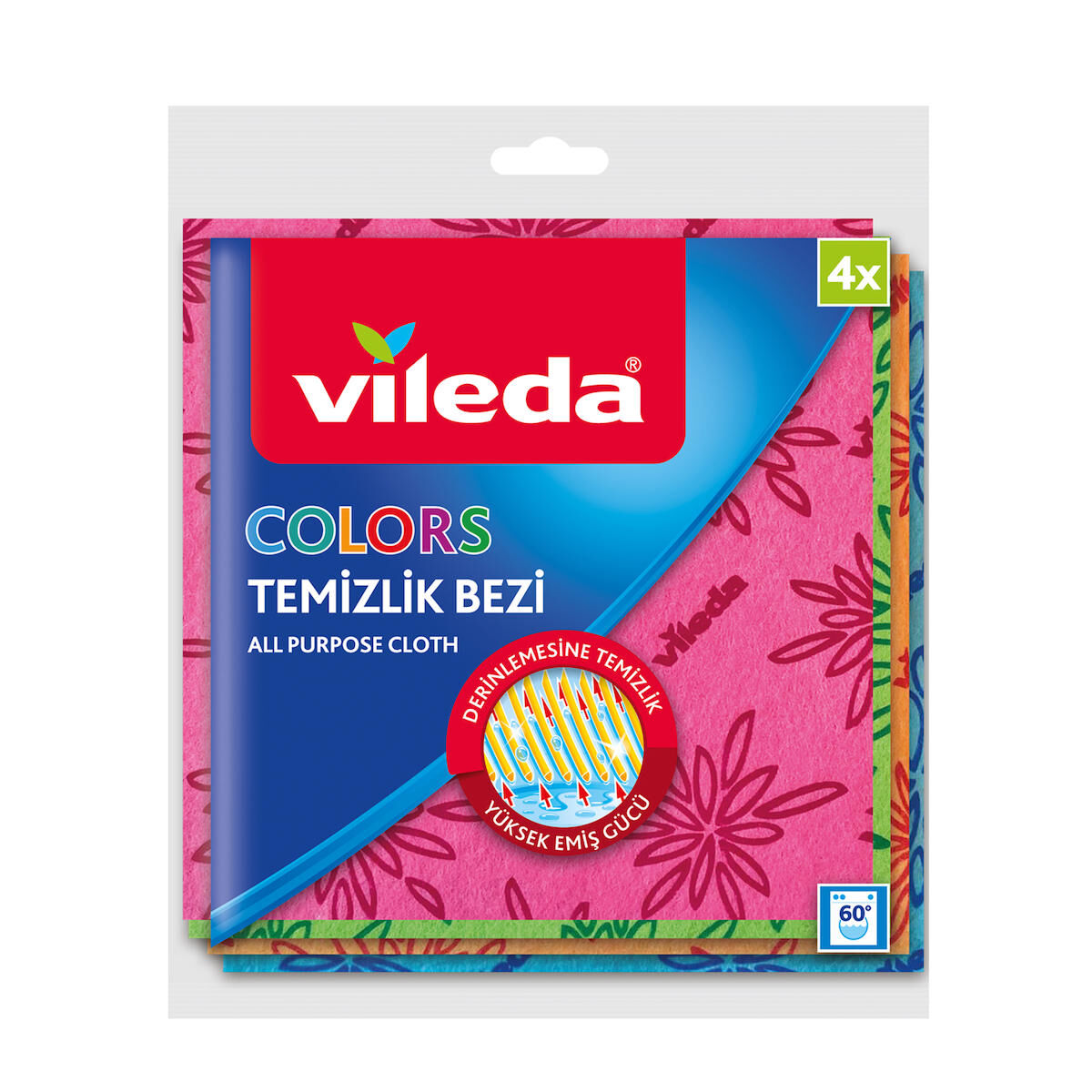 Temizlik Bezi Vileda 4'lü Renkli