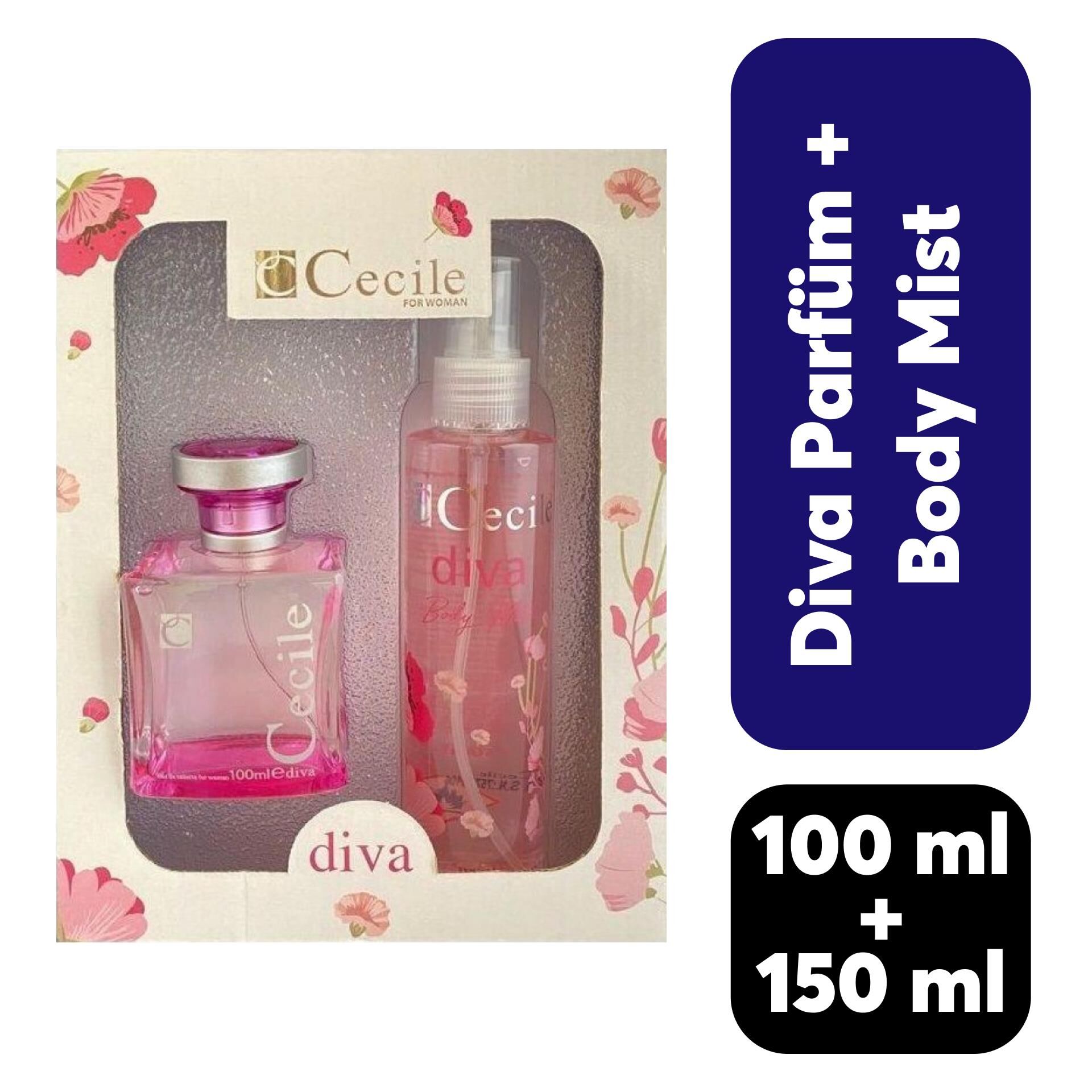 Cecile Kofre Kadın Parfüm 100 ml + Body Mist 150 ml Diva