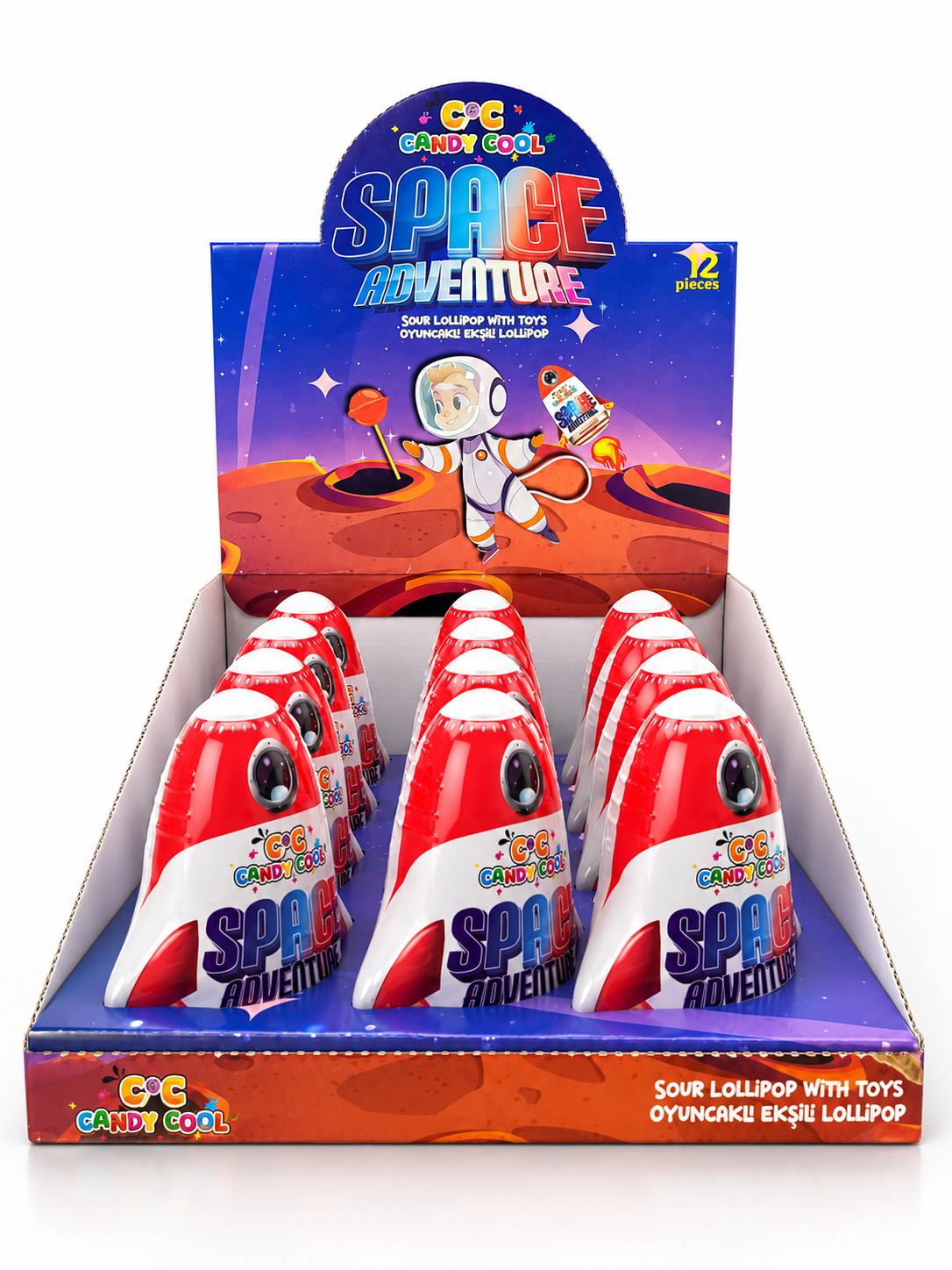 ..Bobbo Space Adventure 12'li Lolipop