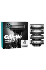 Gillette Yedek Başlık Mach3 Charcoal 4’lü