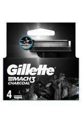 Gillette Yedek Başlık Mach3 Charcoal 4’lü