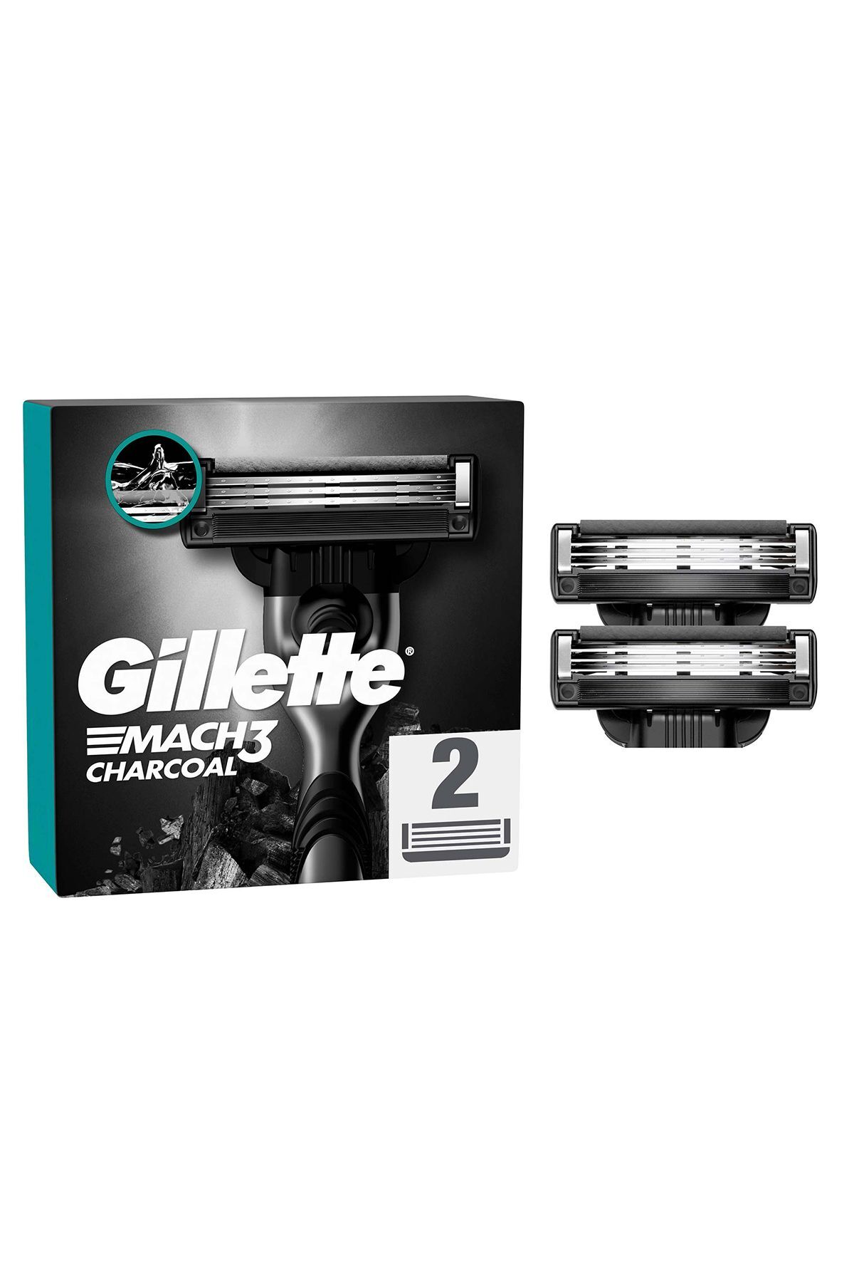 Gillette Yedek Başlık Mach3 Charcoal 2’li