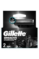 Yedek Gillette Başlık Mach3 Charcoal 2’li