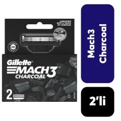 Gillette Yedek Başlık Mach3 Charcoal 2’li