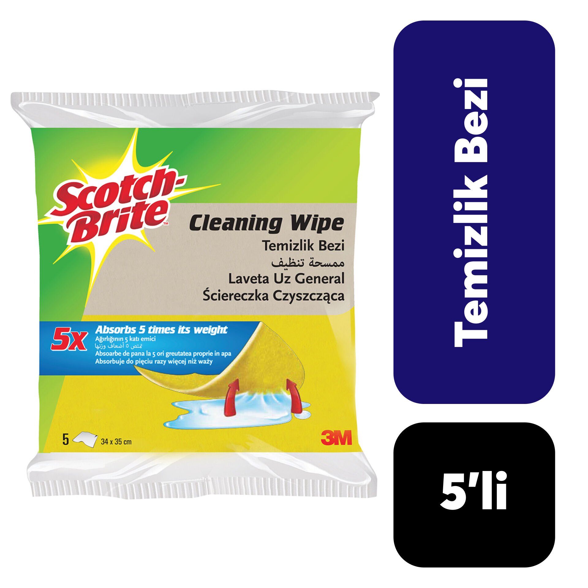 Scotch Brite 5'li Temizlik Bezi