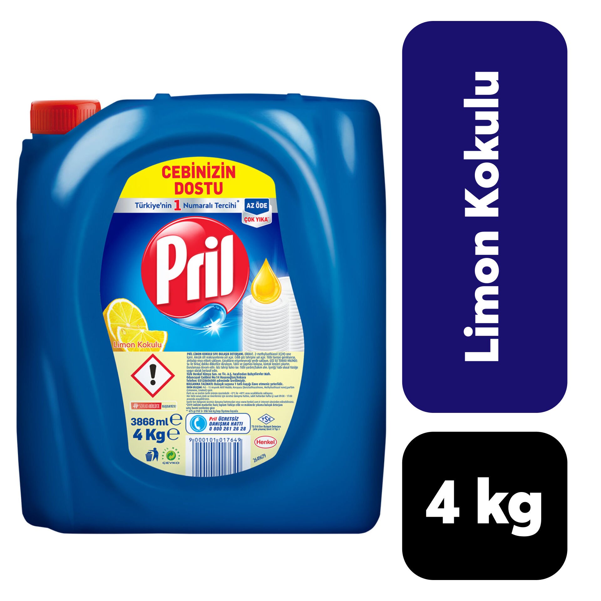 Bulaşık Deterjanı Pril 4 kg Limon Kokulu