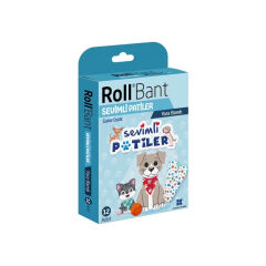 Roll Bant Yara Bandı Sevimli Patiler 12'li