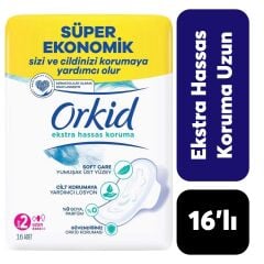Orkid Ped Ultra 4’lü Ekstra Hassas Koruma Uzun 16’lı