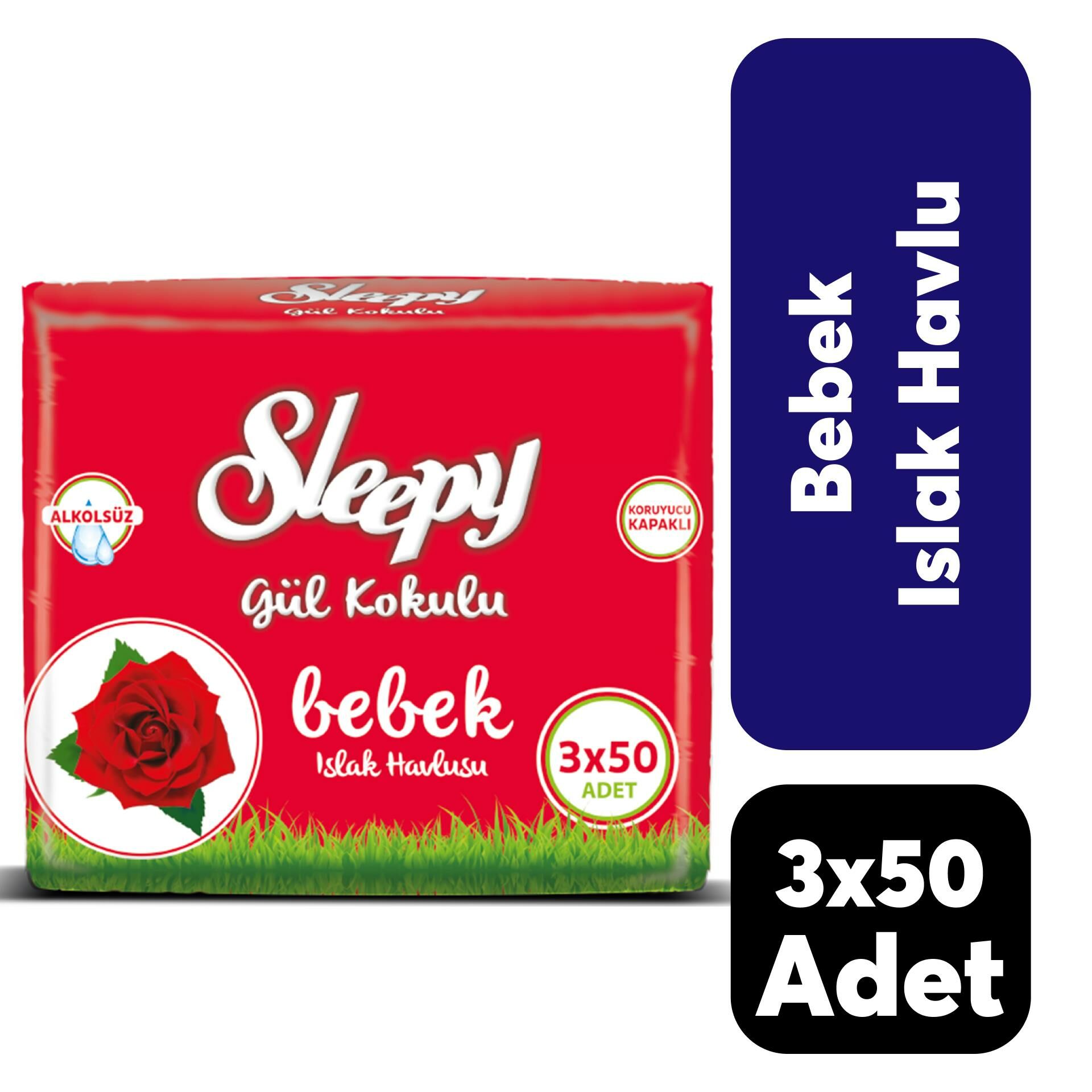 Islak Mendil Sleepy 3'lü Rose