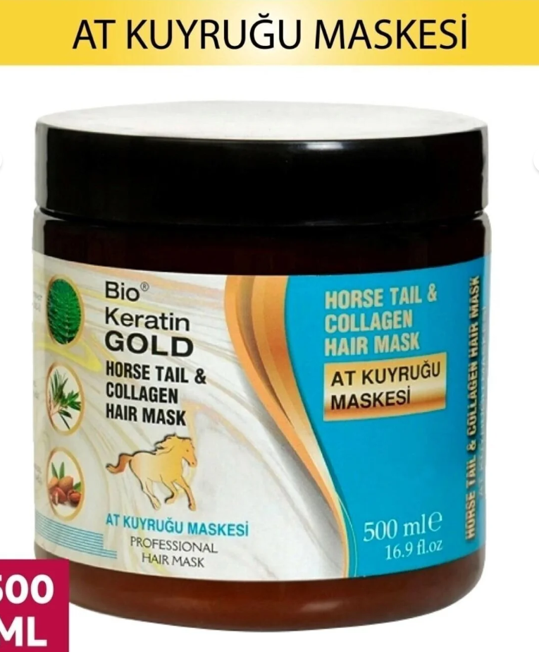 Bio Keratin Gold At Kuyruğu & Kolejen Maskesi 500 Ml
