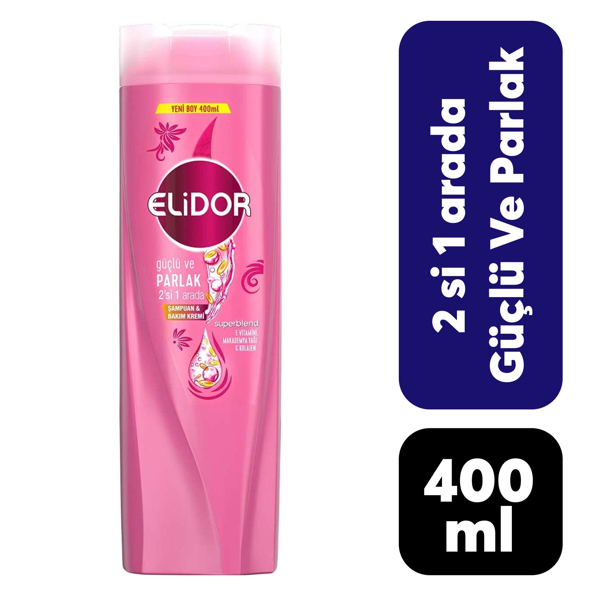 Elidor Şampuan 400 ml 2-1 Güçlü ve Parlak