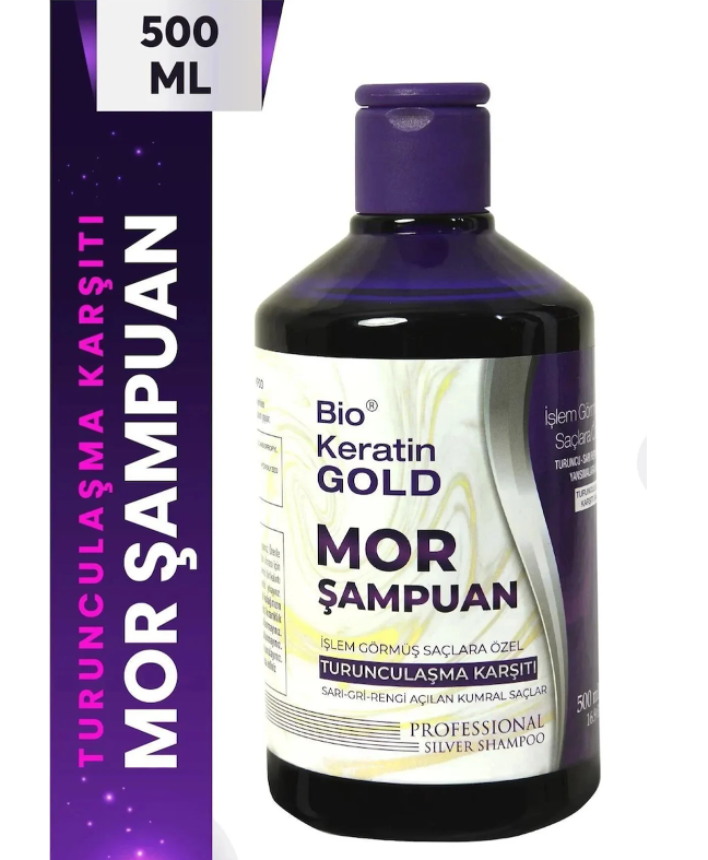 Bio Keratin Gold Mor Şampuan 500 Ml