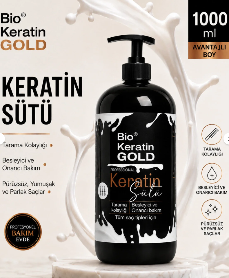 Bio Keratin Gold 1000 Ml Keratin Sütü