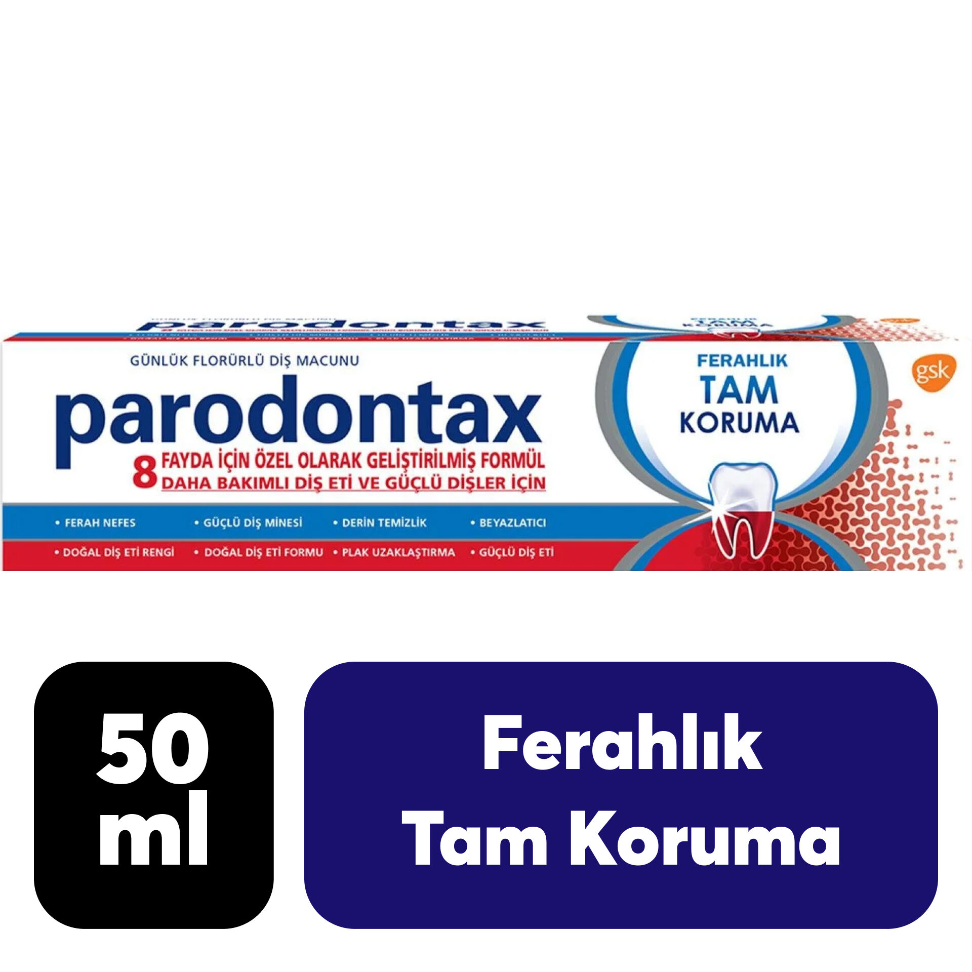 Diş Macunu Parodontax 50 ml Tam Koruma Ferahlık