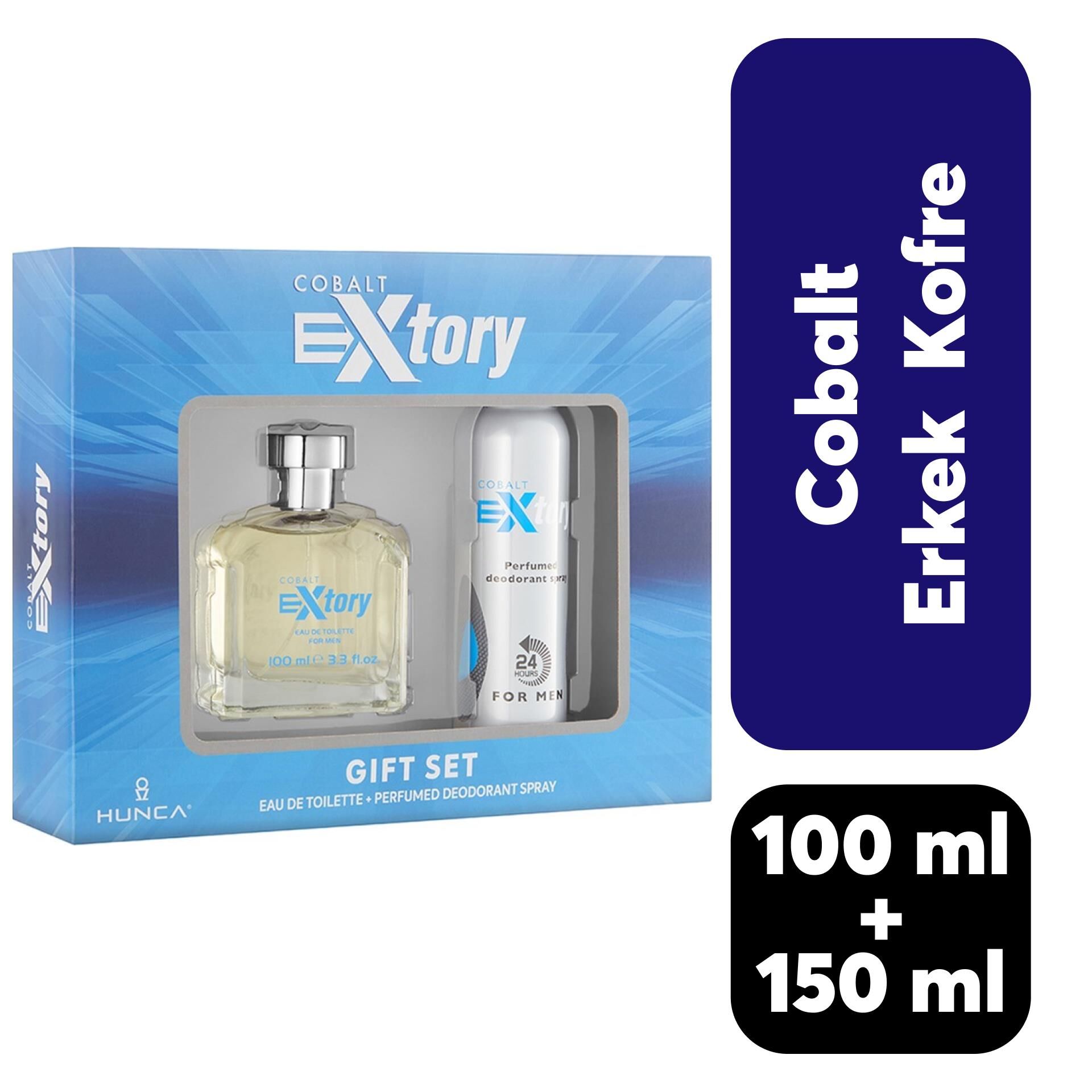 Kofre Erkek Extory Parfüm 100 ml + Deodorant 150 ml Cobalt