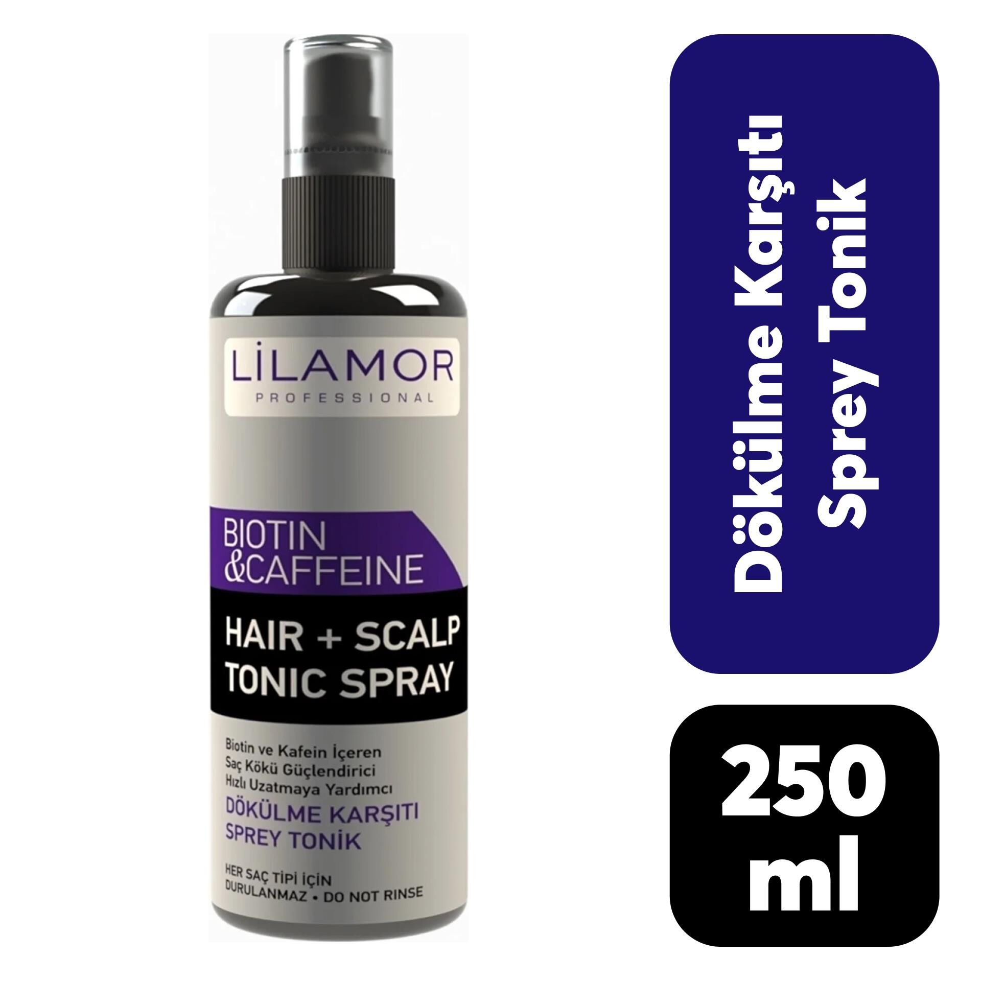 Tonik Sprey Lilamor 250 ml Biotin & Kafein Dökülme Karşıtı