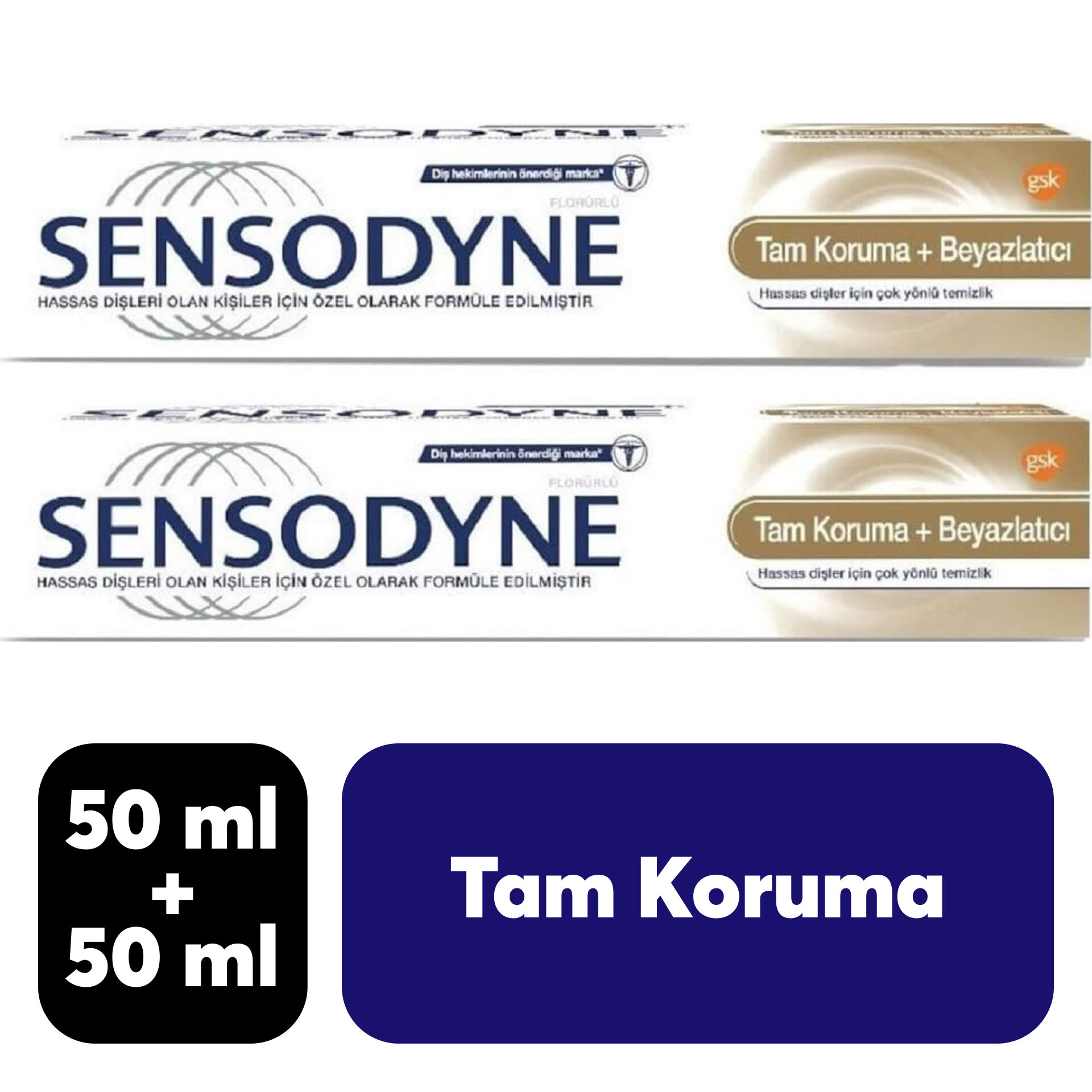 Diş Macunu Sensodyne 50 ml 1+1 Tam Koruma