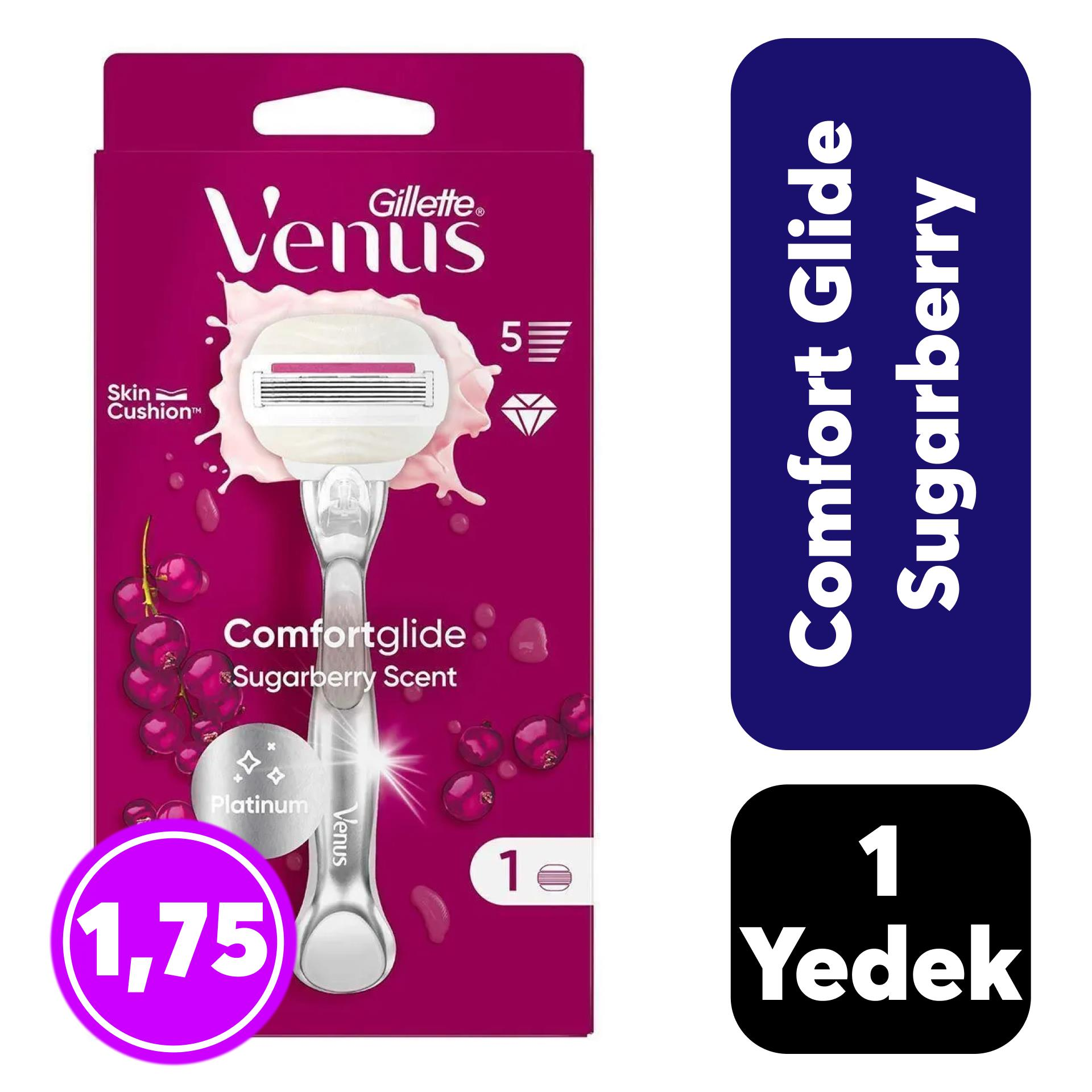 Gillette Venüs Makine + 1 Başlık Comfortglide Sugaberry