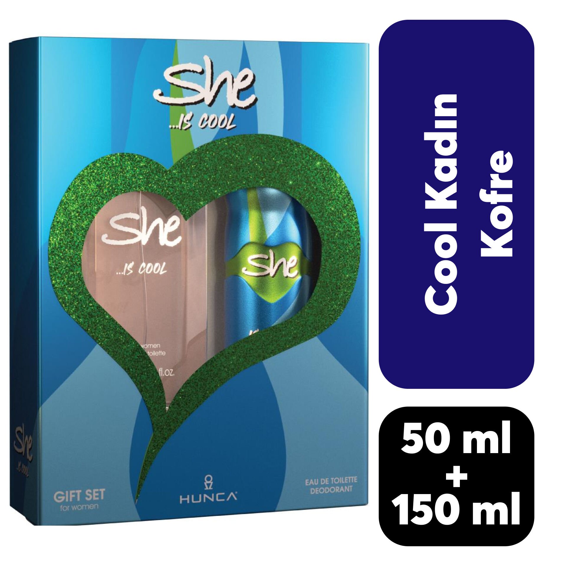 Kofre Kadın She Parfüm 50 ml + Deodorant 150 ml Cool