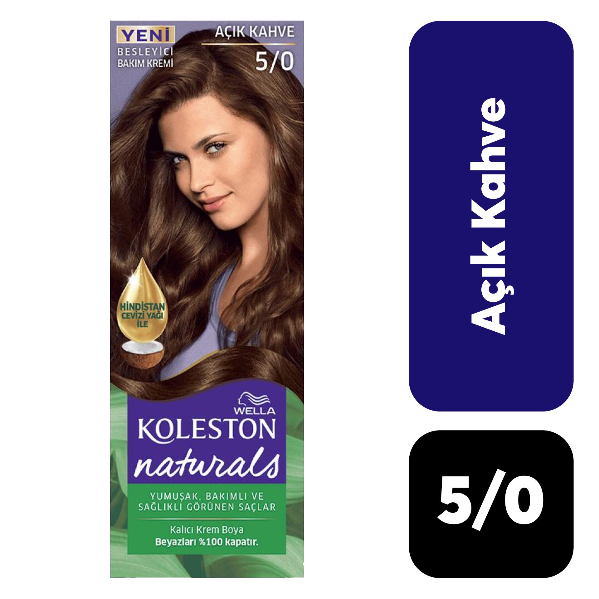 Doğal Koleston Naturals .5/0 Açık Kahve