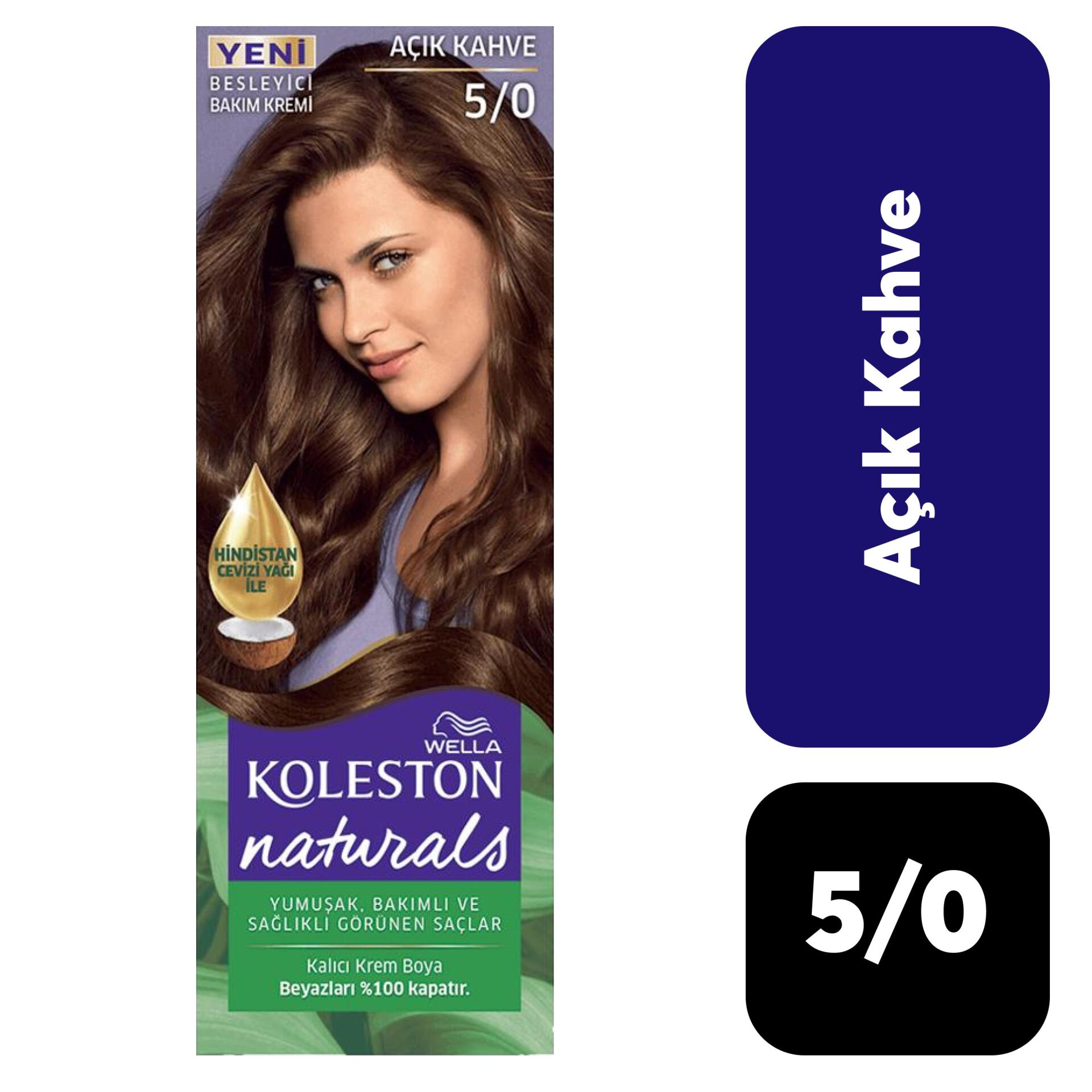 Doğal Koleston Naturals .5/0 Açık Kahve