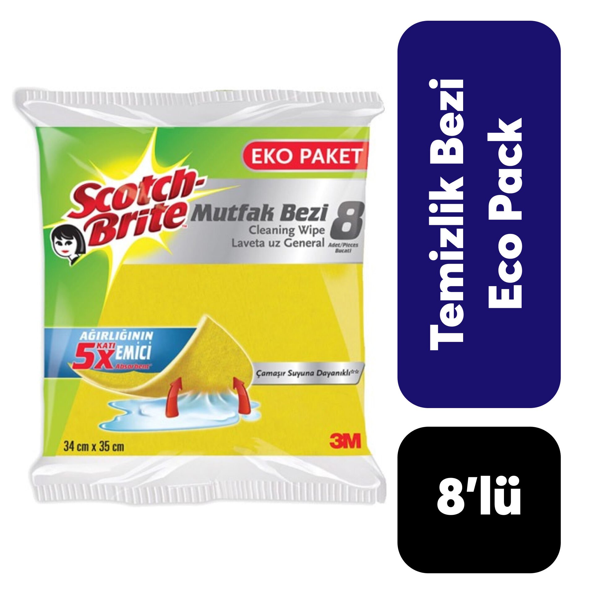 Scotch Brite Temizlik  Bezi Eco Pack 8'li