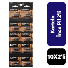 Duracell Kartela İnce 2 Li Pil 10 lu