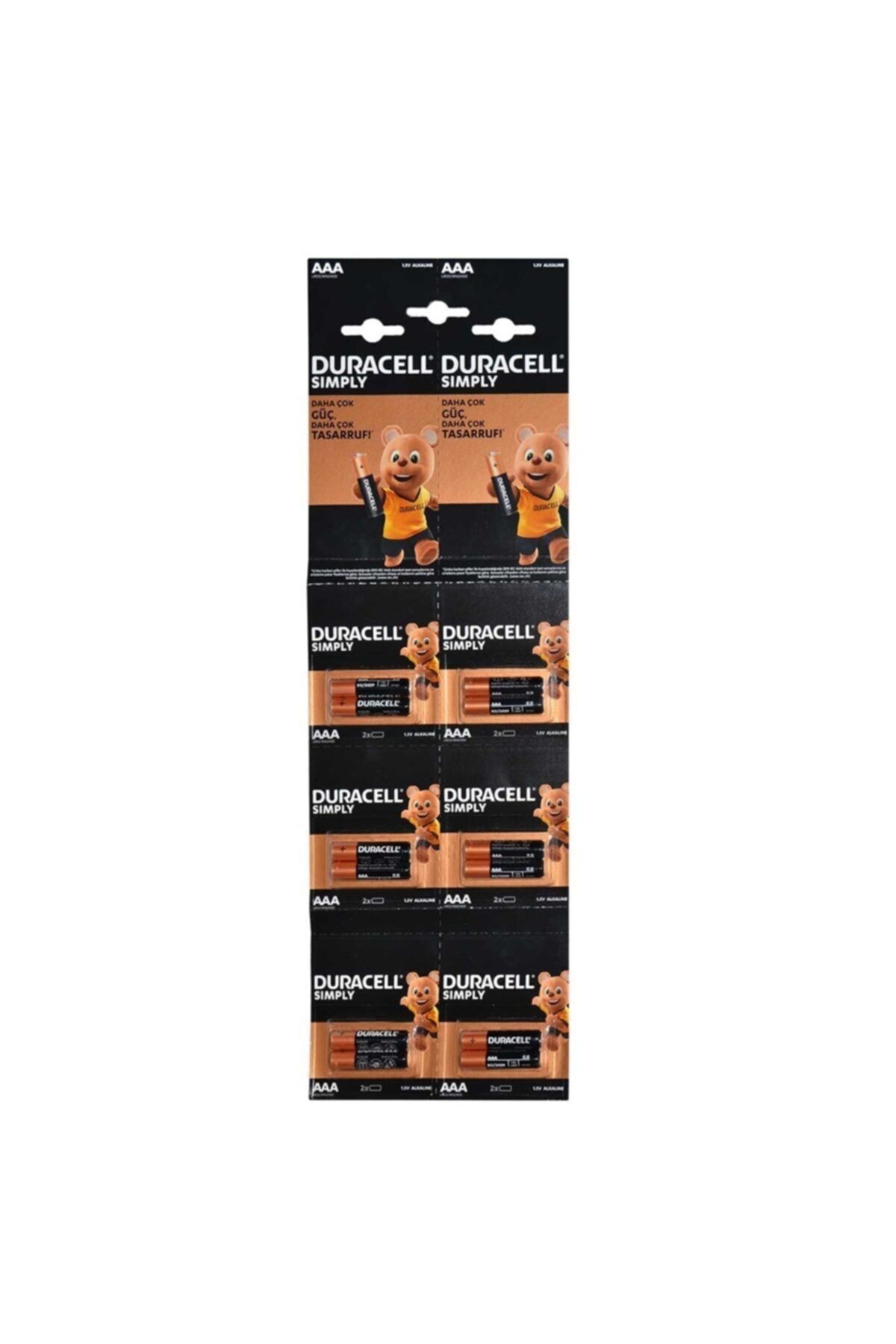 Duracell Kartela İnce 2 Li Pil 10'lu***