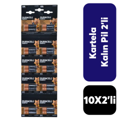 Duracell kartela kalem 2'li pil 10 lu