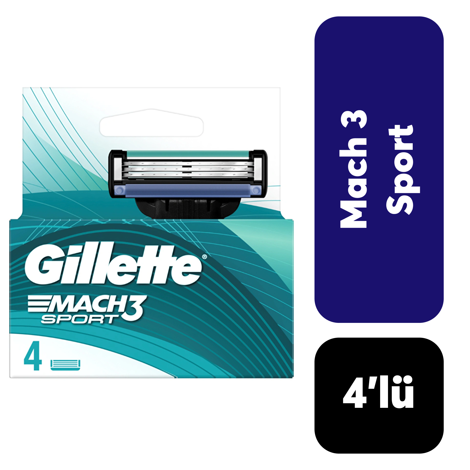 Yedek Gillette Başlık Mach3 Start 4'lü