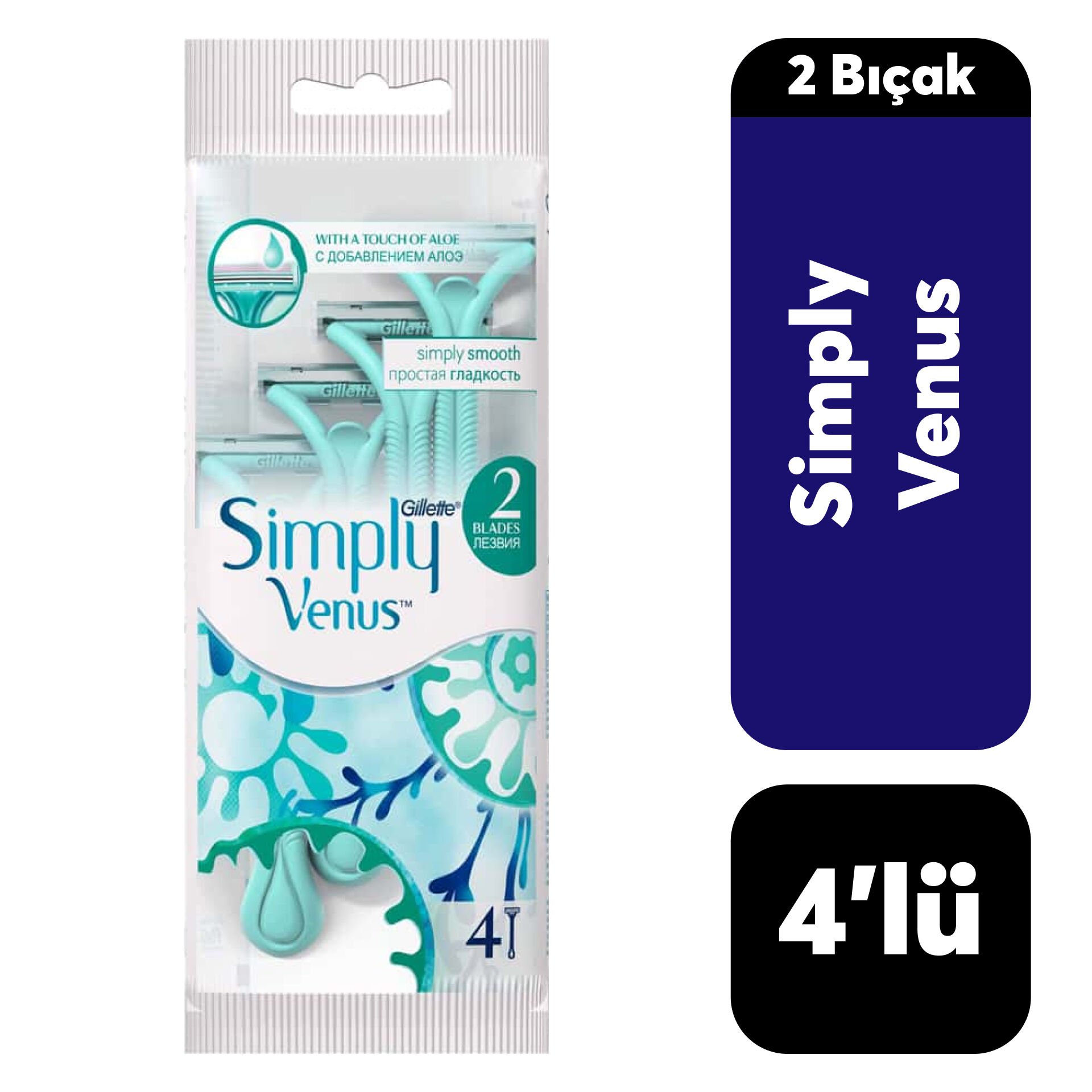 Poşet Gillette Venüs Poşet 4'lü Simply