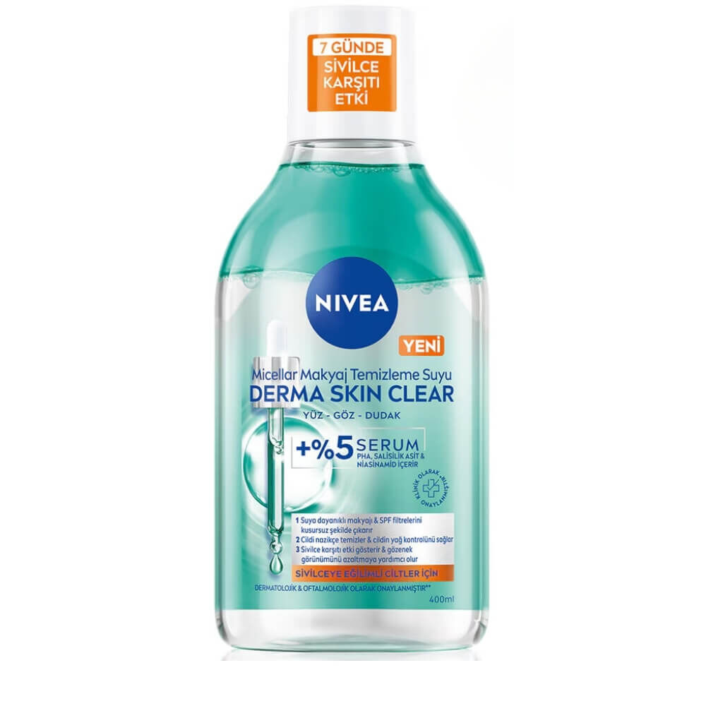 Nivea Micellar Makyaj Temizleme Suyu Derma Skin Clear 400 ml
