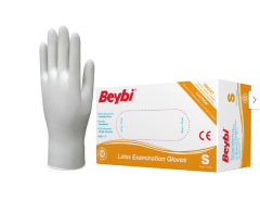 Beybi Latex Pudralı Eldiven Small 100'lü