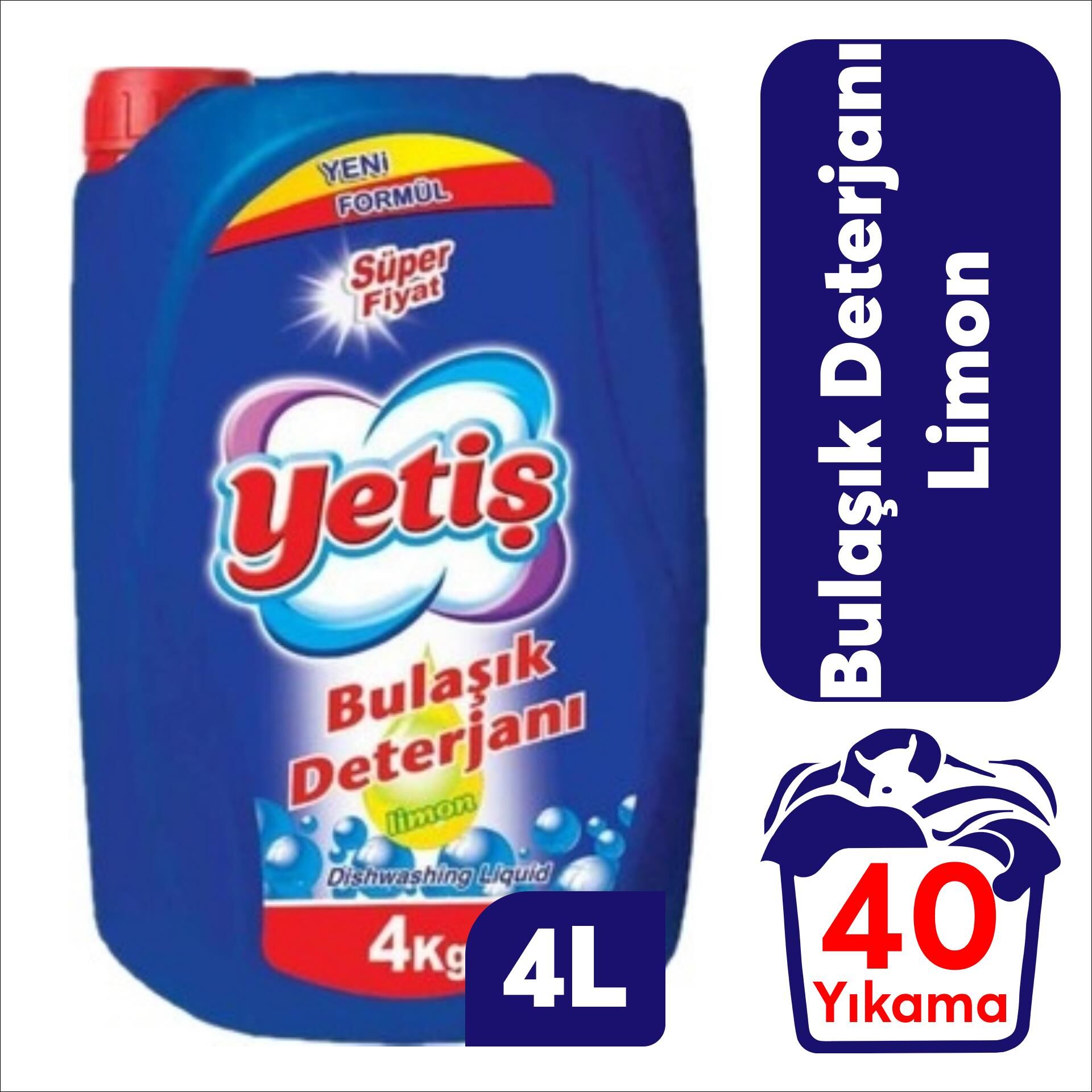 Bulaşık Deterjanı Yetiş 4 L Limon