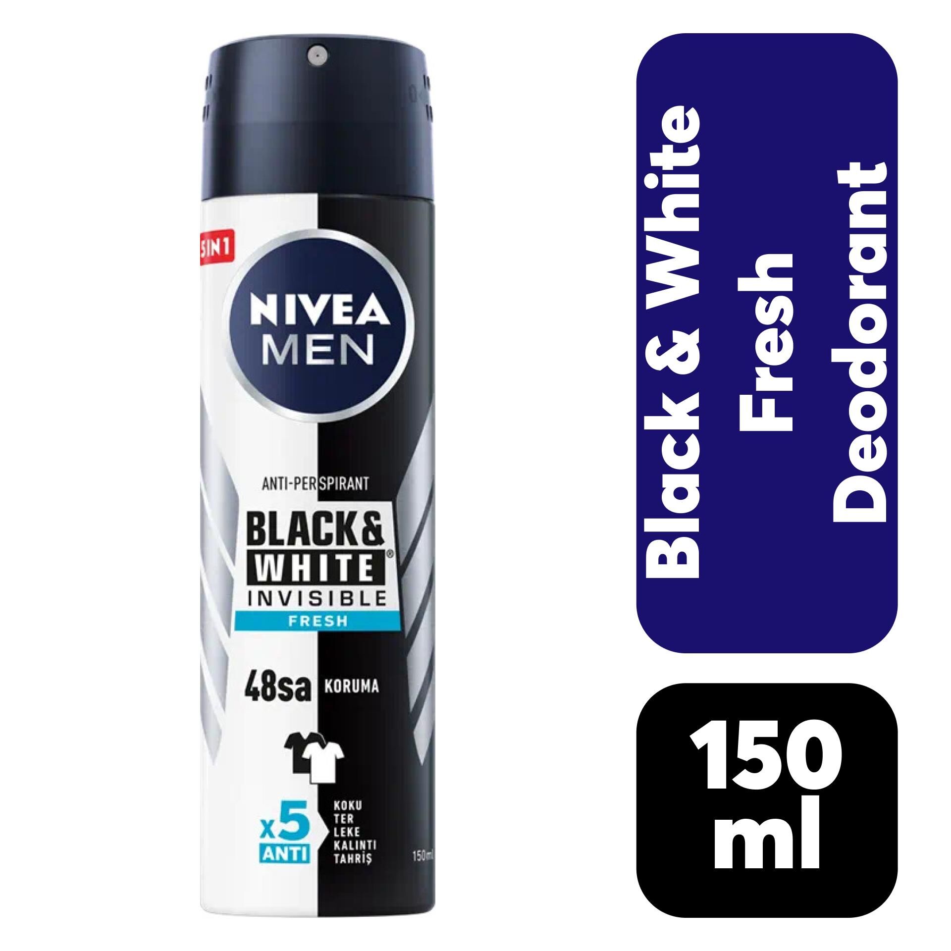Deodorant Erkek Nivea 150 ml B&W Fresh
