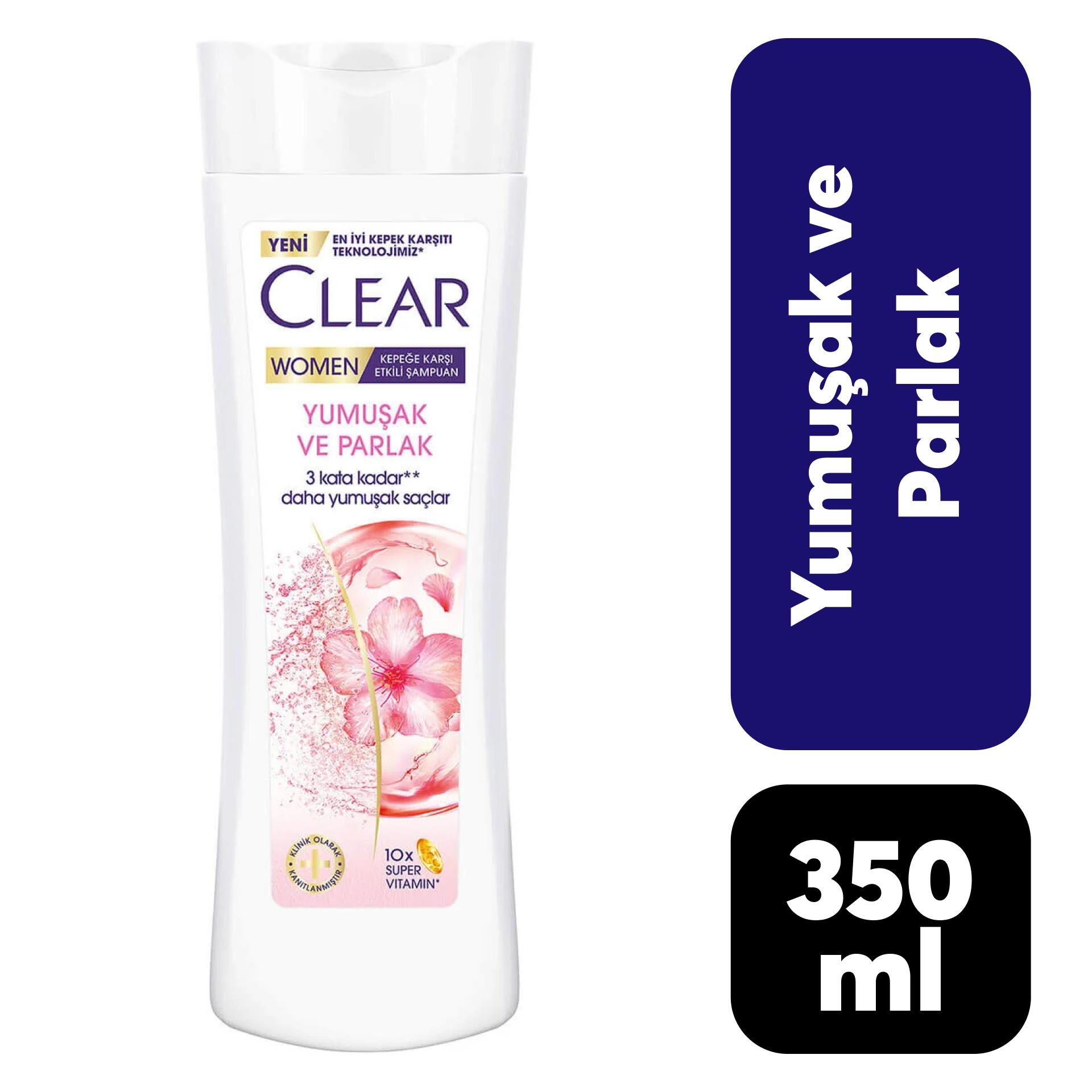 Clear Women 350 ml Şampuan Yumuşak ve Parlak