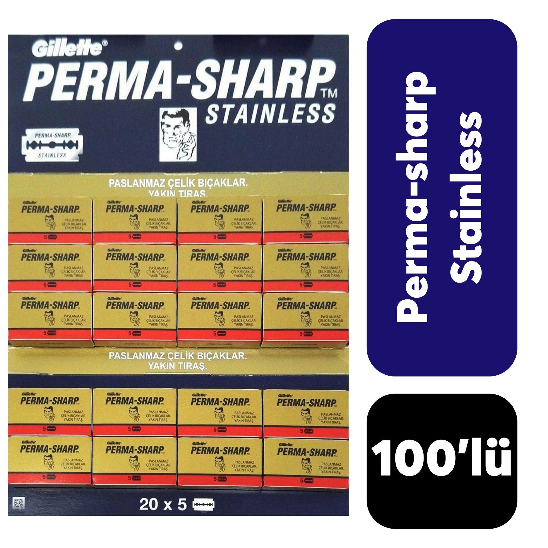 Kartela Bıçak Permasharp 100'lü Jilet
