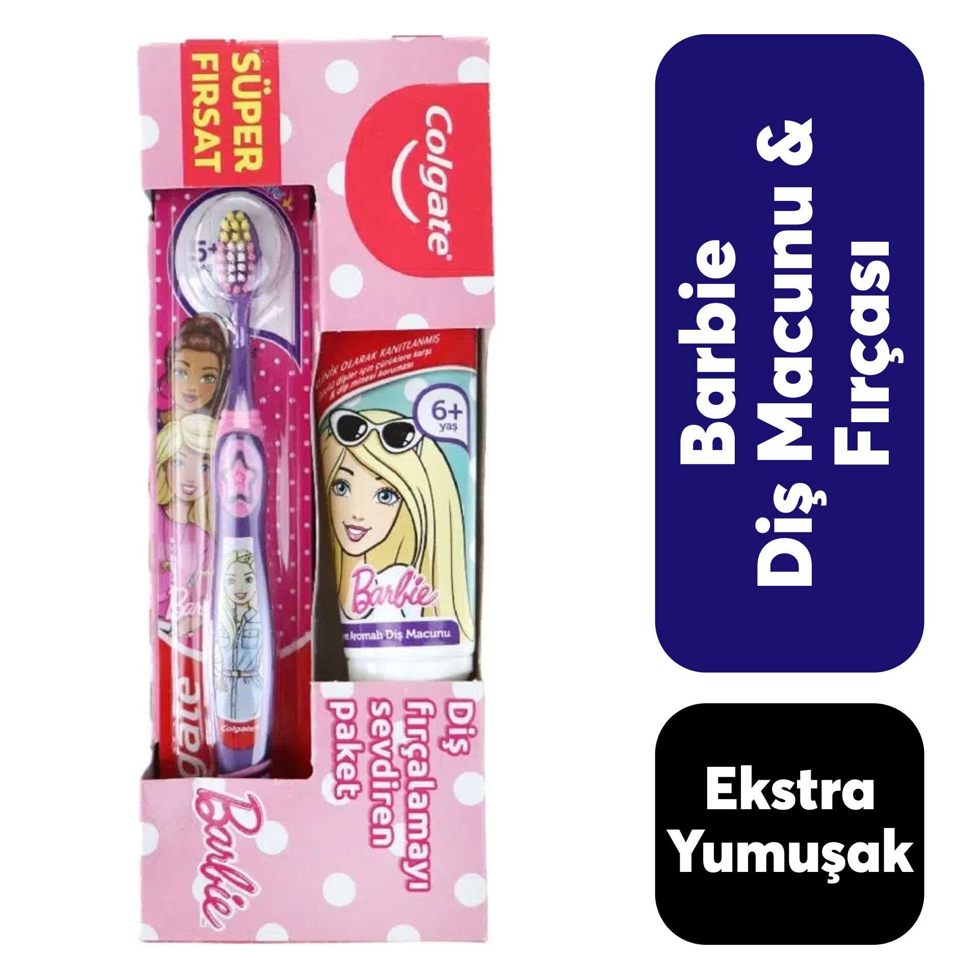 Diş Macunu Colgate 75 ml + Diş Fırçası Barbie 5+ Yaş