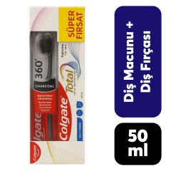 Diş Macunu Colgate 50 ml  Total + Diş macunu 360 Black Single