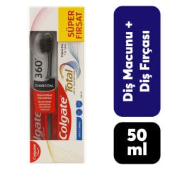 Diş Macunu Colgate 50 ml  Total + Diş macunu 360 Black Single